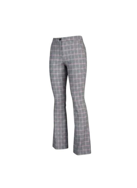 Halogen Pants - Halogen Plaid Flare Trousers Size 6
